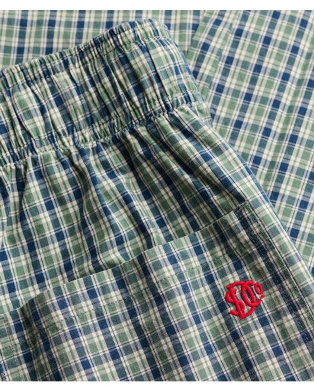 Superdry Purple & Co Mini Check Cotton Trousers