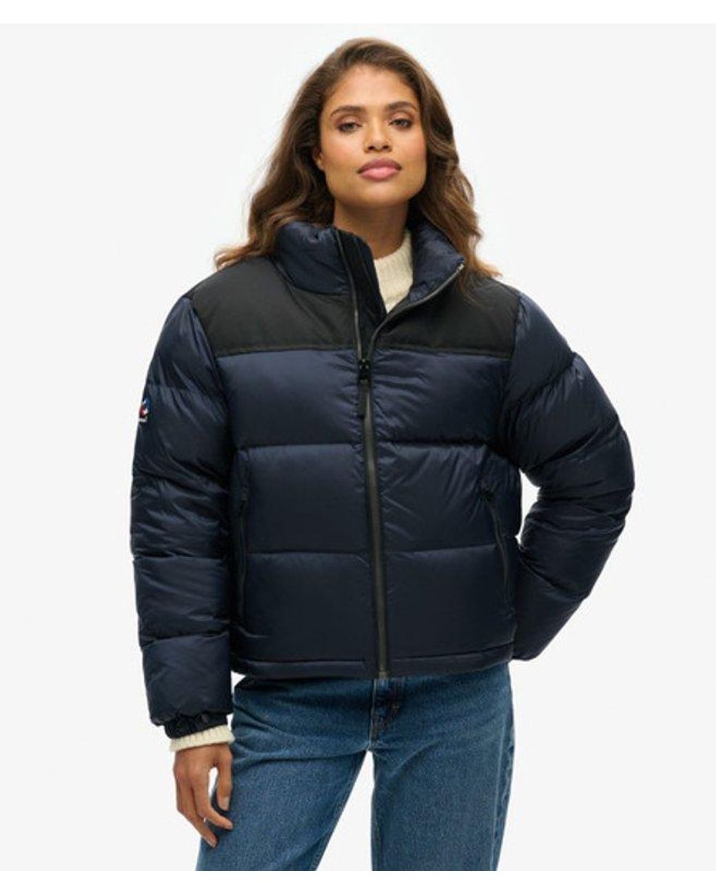 Superdry Blue Sportstyle Code Puffer Jacket