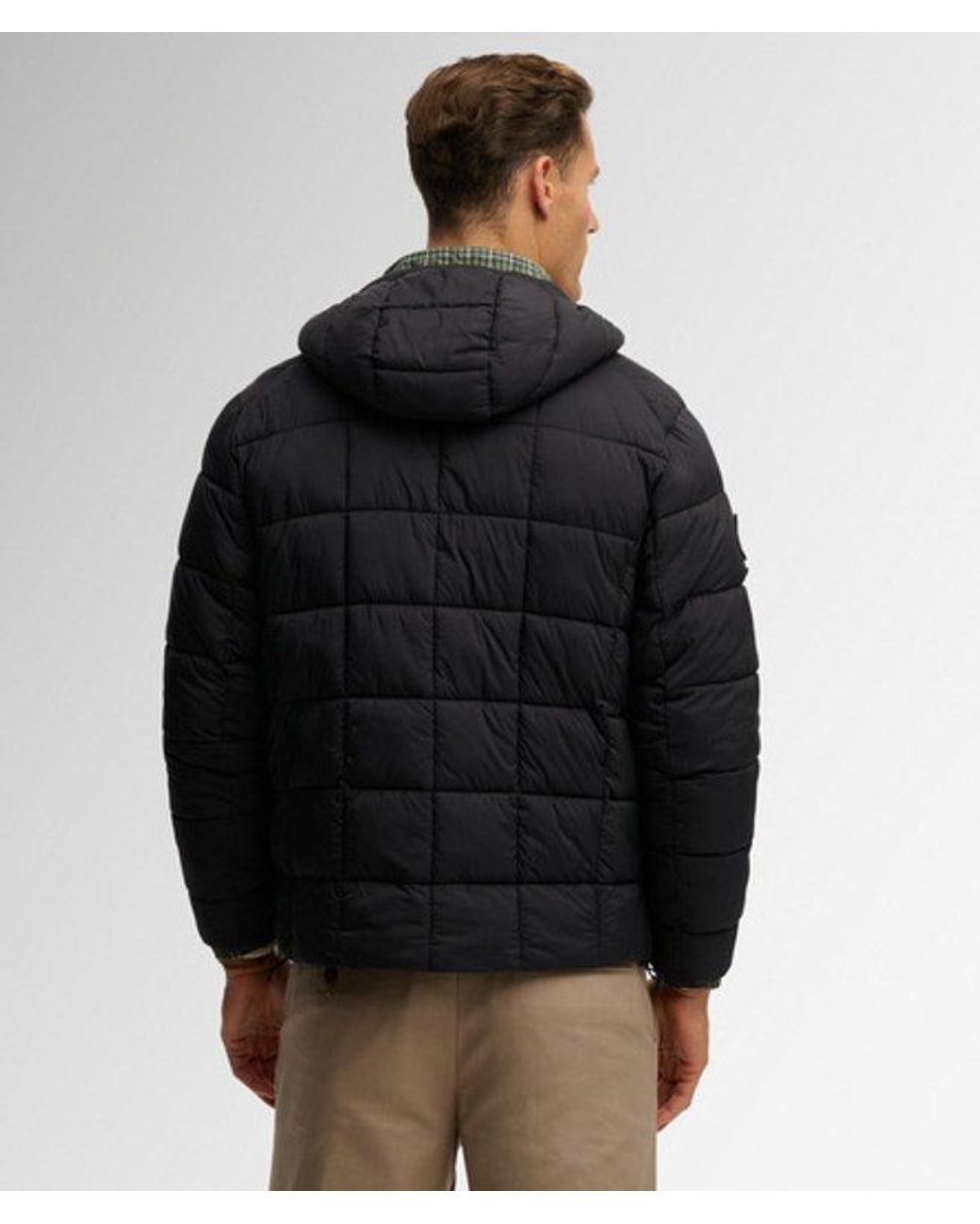 Superdry Blue & Co Hooded Box Quilt Fuji Lite Jacket for men