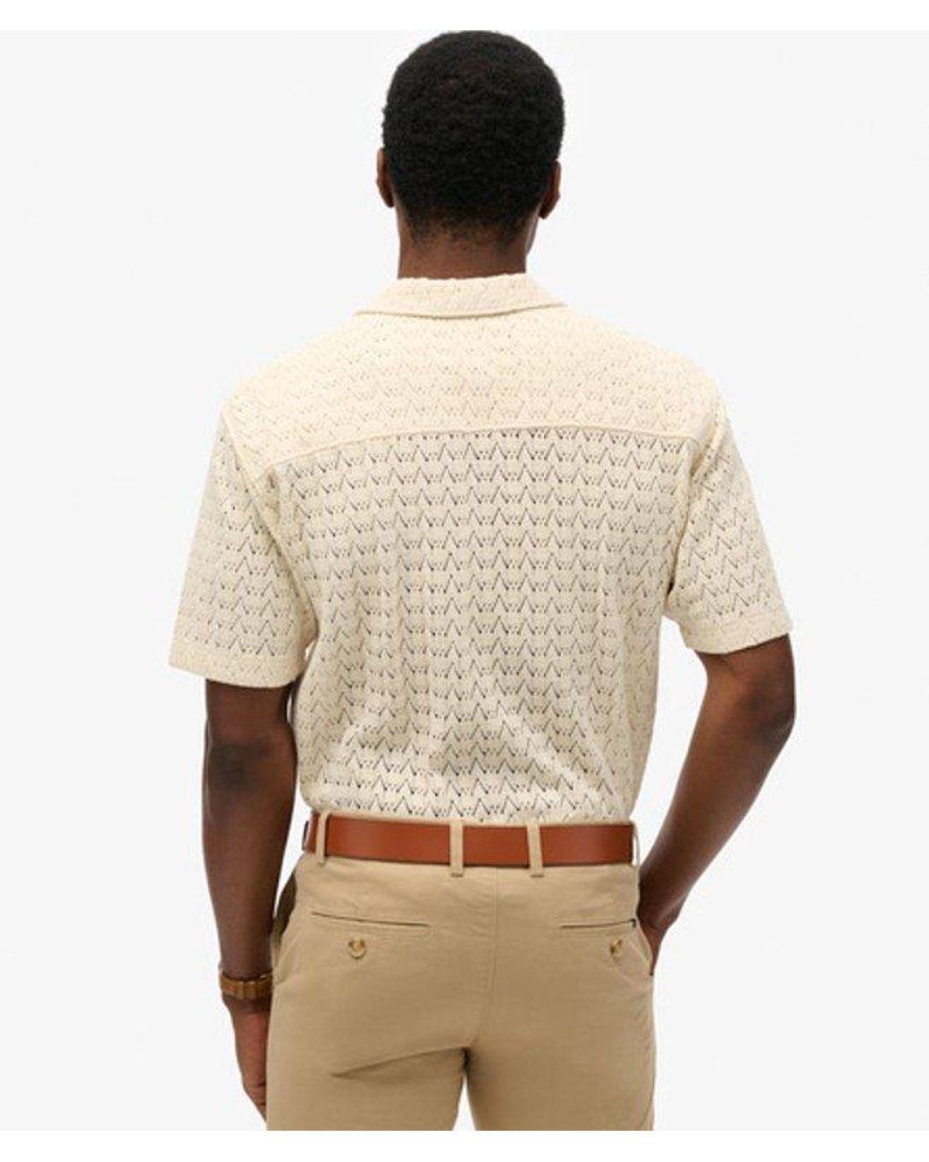 Superdry Natural Knitted Texture Shirt for men