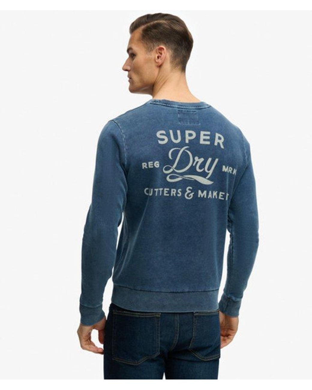 Superdry Blue & Co Cutters And Makers Relaxed Sweatshirt for men