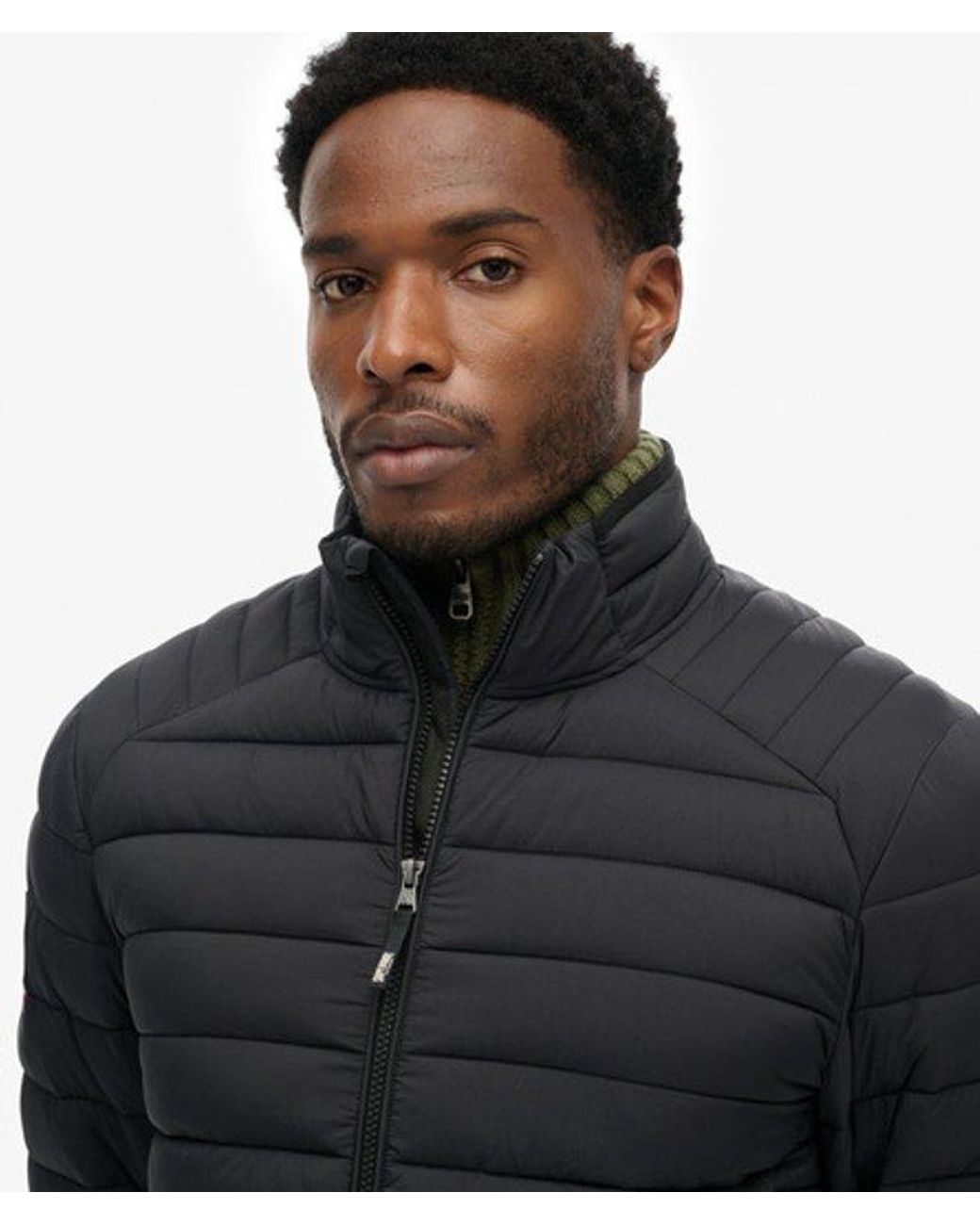 Superdry Black Fuji Lite Padded Jacket for men