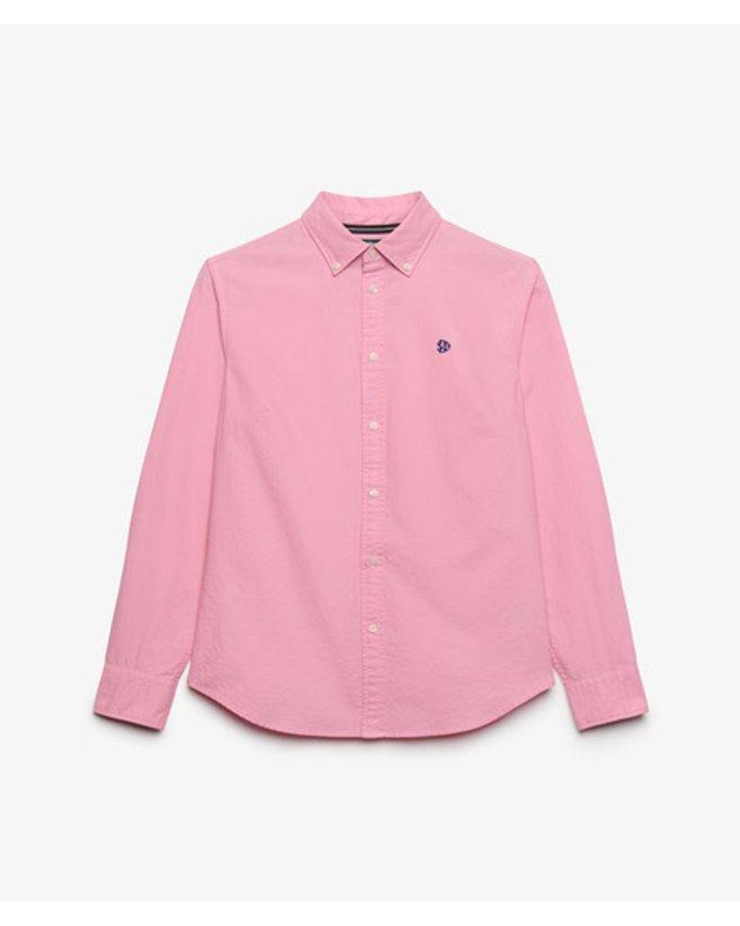 Superdry Pink & Co Slim Oxford Button Down Long Sleeve Shirt