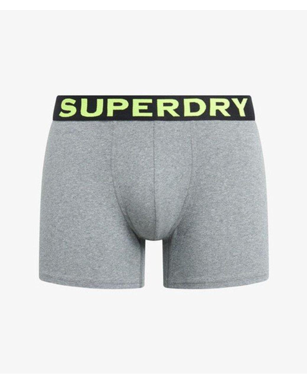 Superdry Blue & Co Classic Panelled Boxer Triple Pack for men