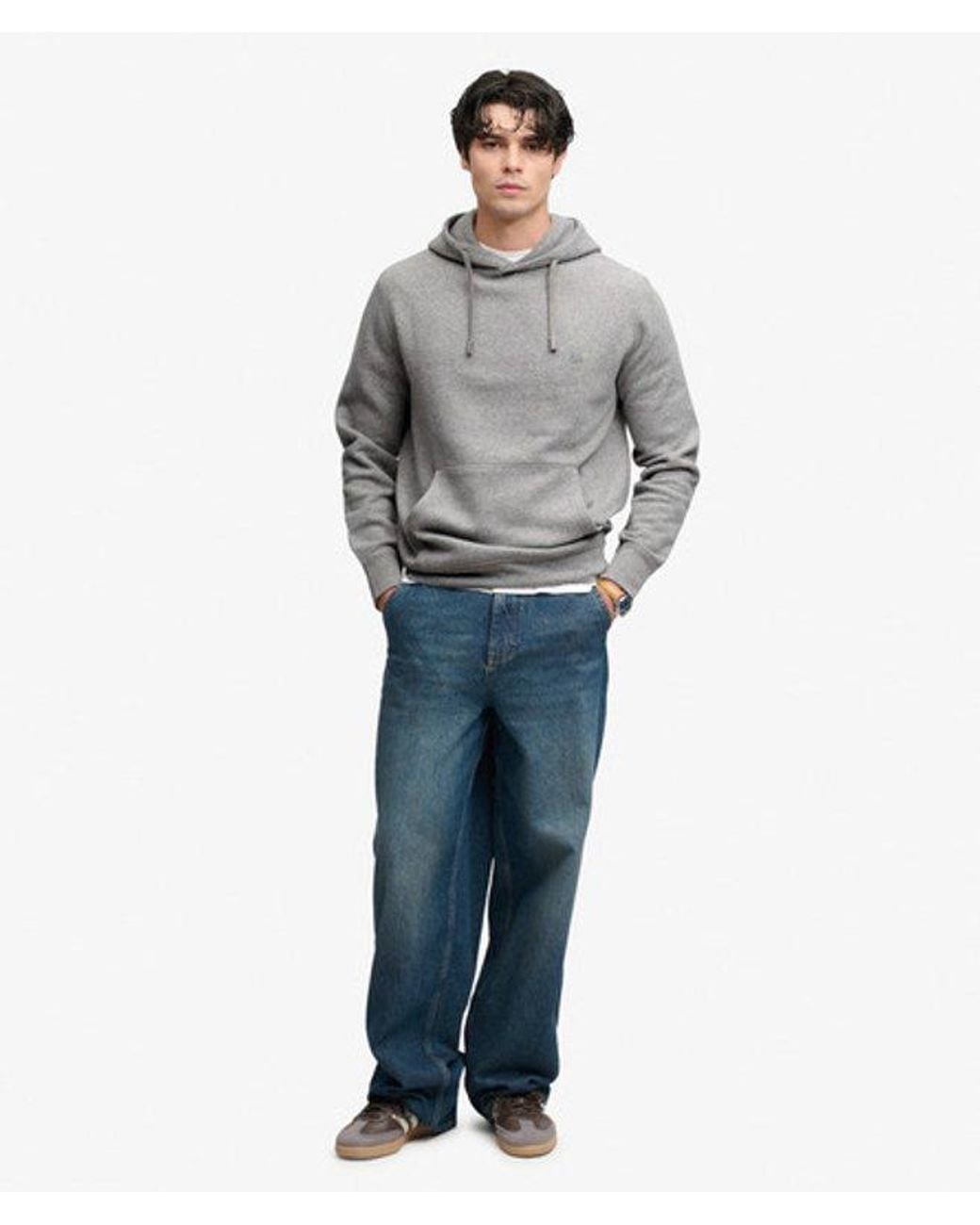 Superdry Gray & Co Essential Logo Hoodie for men