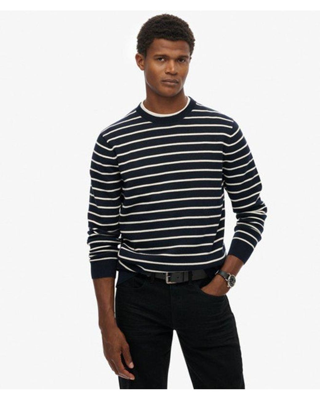 Superdry Black & Co The Merchant Store - Breton Jumper for men