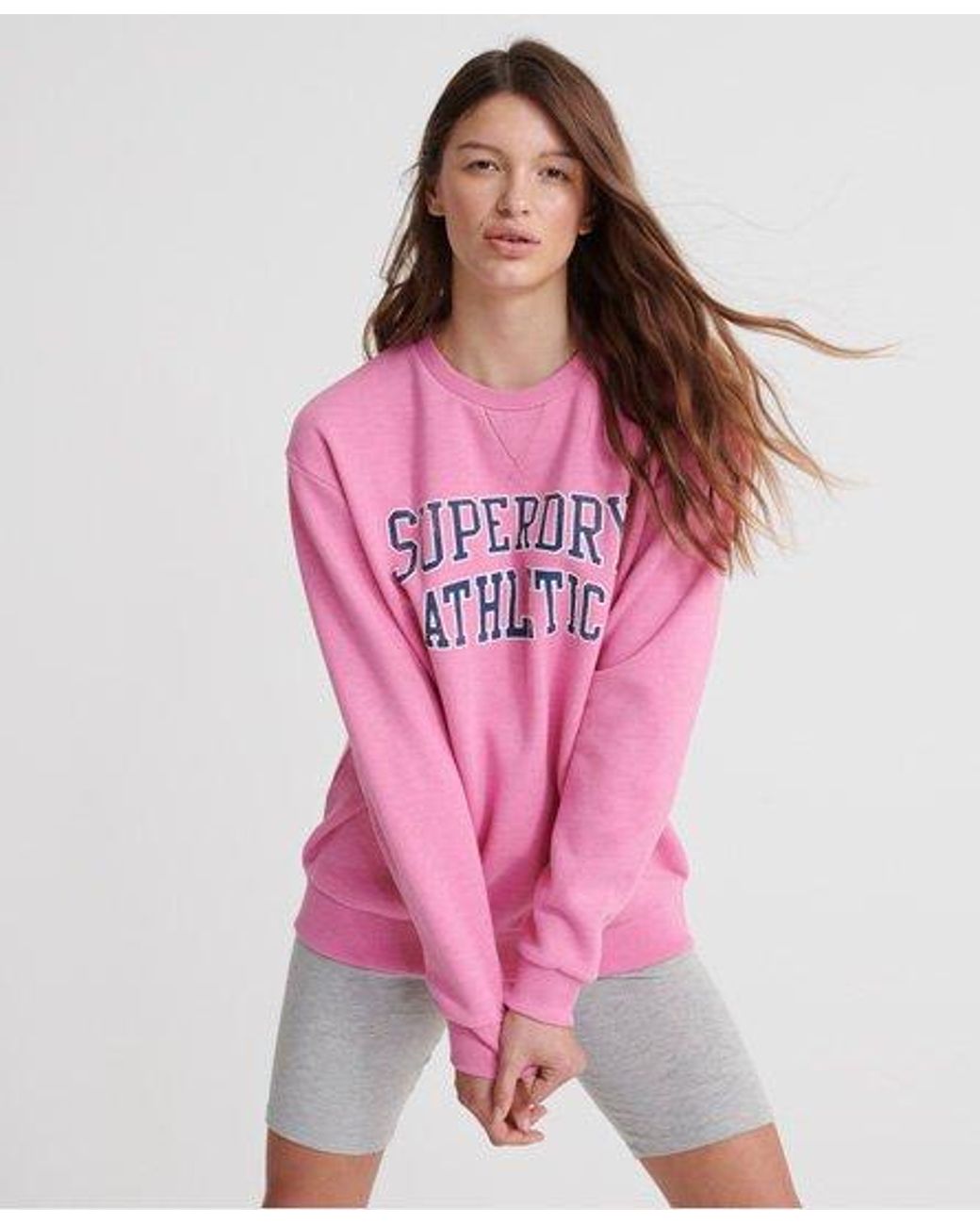 superdry sweatshirt pink