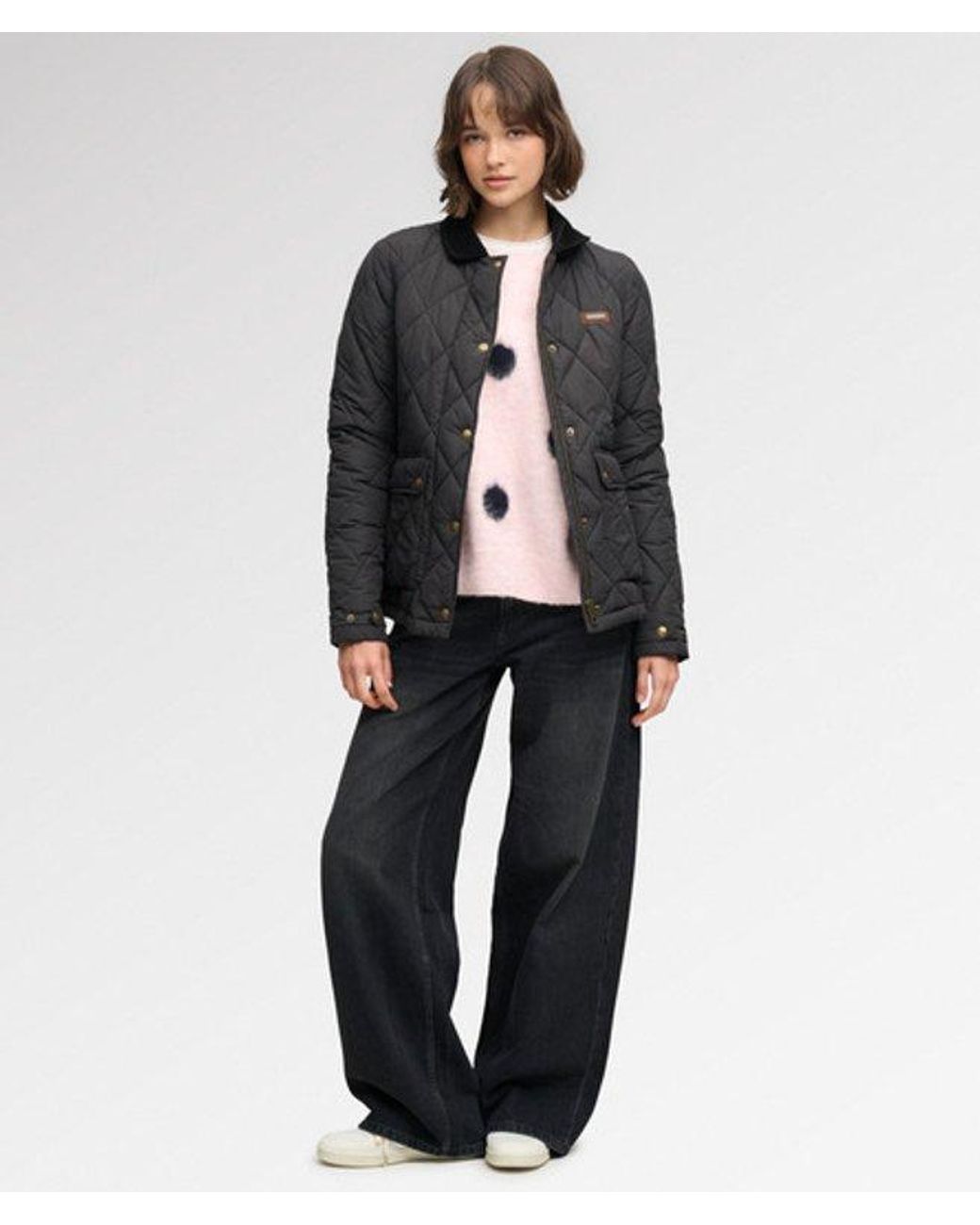 Superdry Black & Co Cord Trimmed Liner Jacket