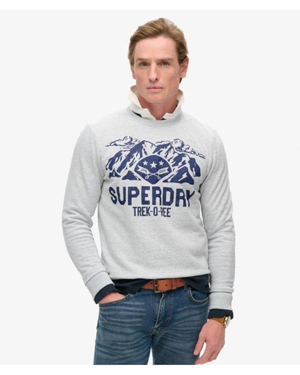 Superdry Gray & Co Outdoors Graphic Crew Sweatshirt for men