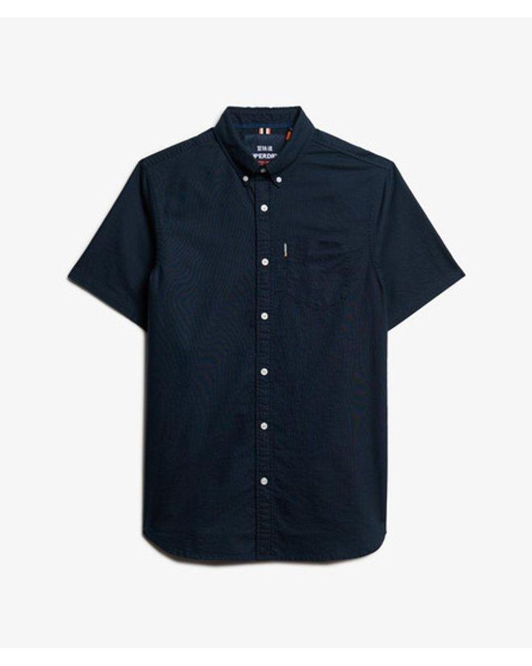 Superdry Blue & Co Oxford Short Sleeve Shirt for men