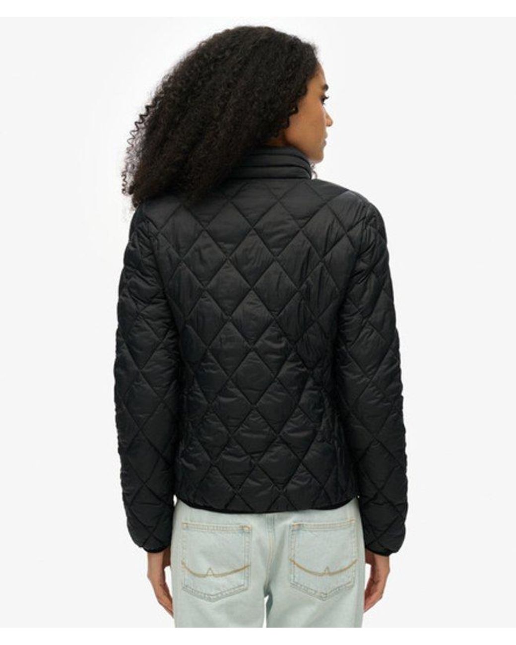 Superdry Black & Co Diamond Quilt Fuji Lite Jacket
