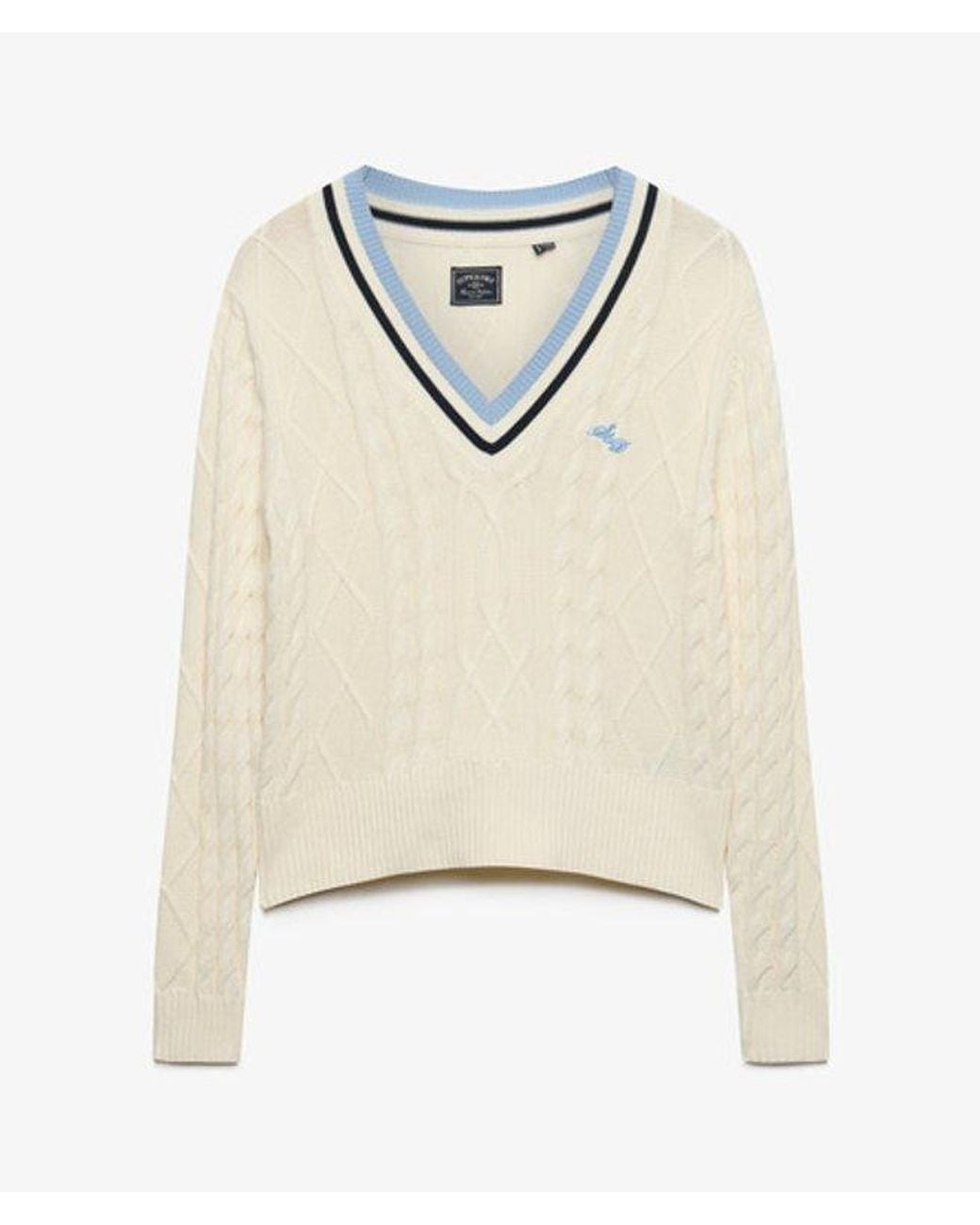 Superdry White & Co Lightweight Cricket Jumper