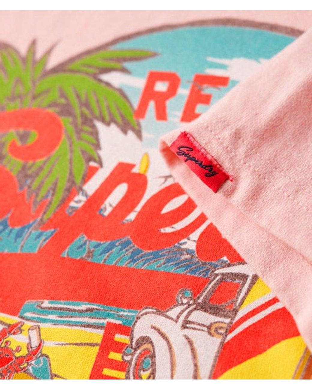 Superdry Pink & Co La Graphic Relaxed Tee