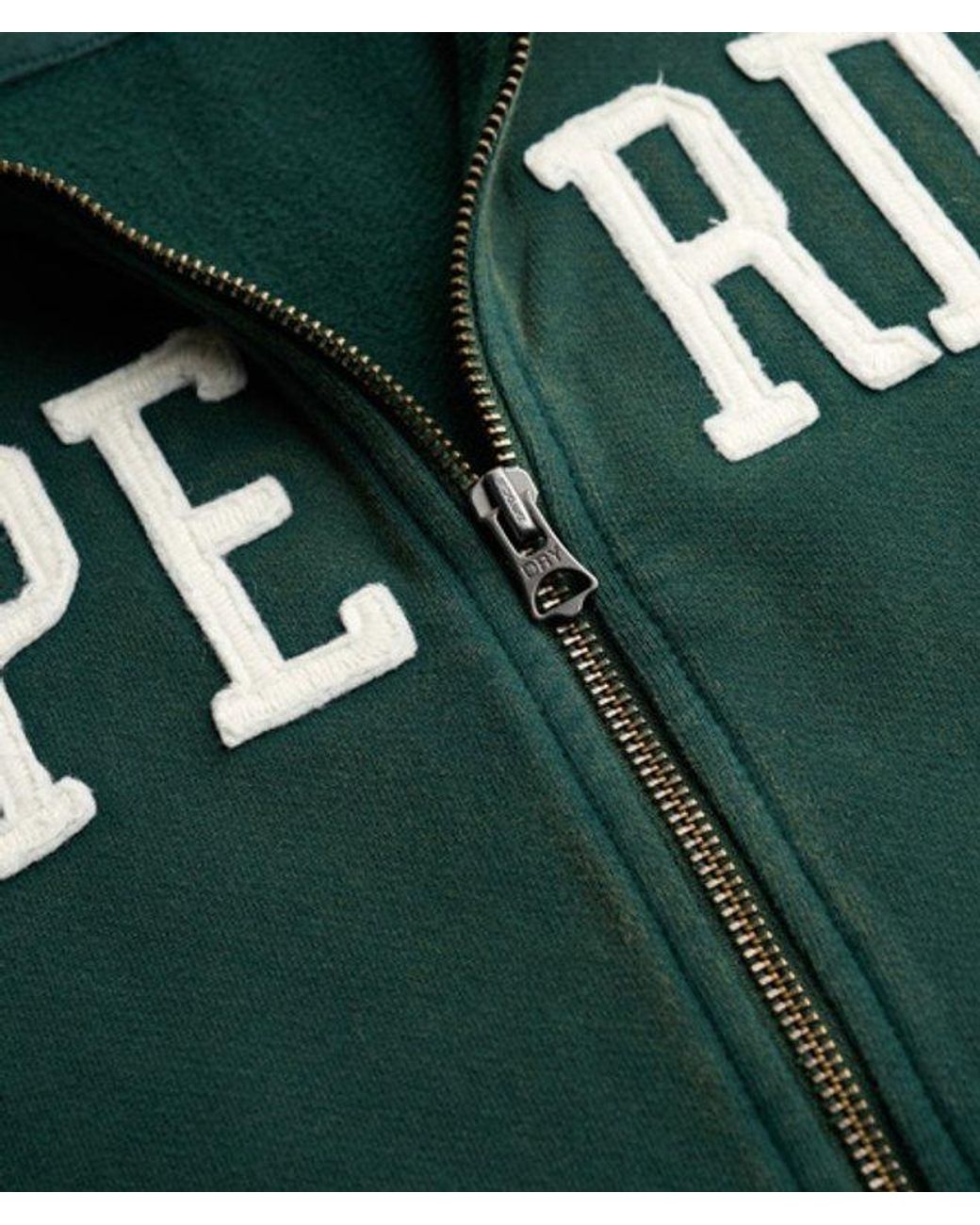Superdry Green & Co Athletic Essentials Applique Loose Zip Track Top