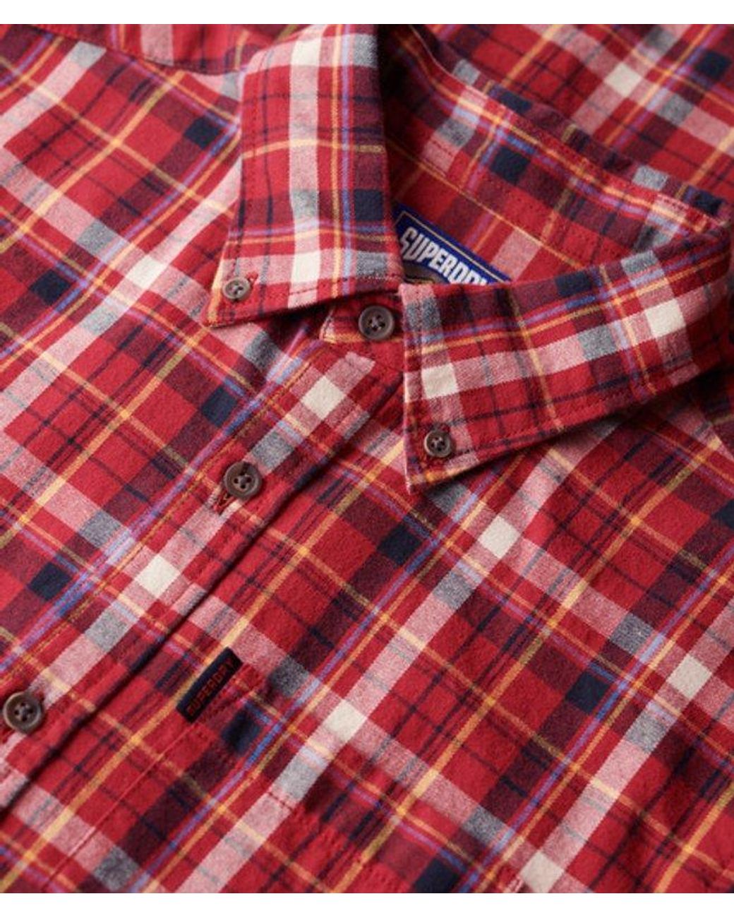 Superdry Red & Co Organic Cotton Vintage Check Shirt for men