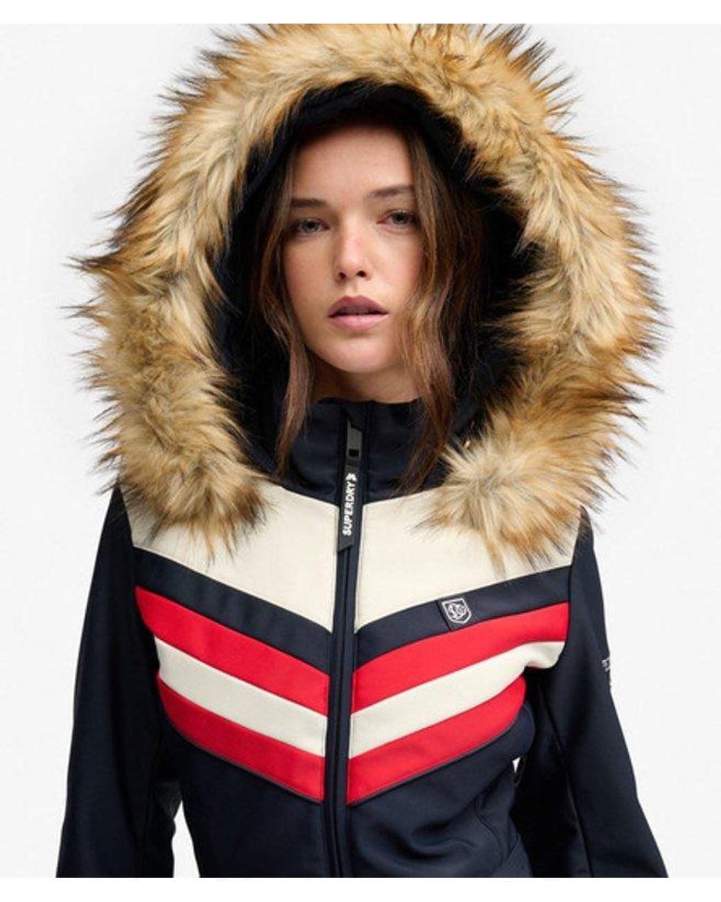 Superdry Blue & Co Luxe Chevron Ski Suit