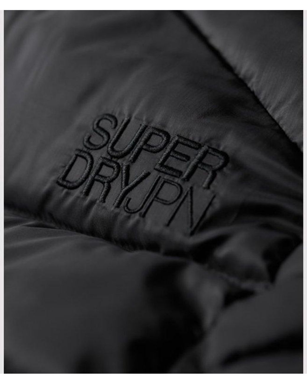Superdry Black & Co Slim Fit Embroidered Logo Hooded Fuji Padded Jacket