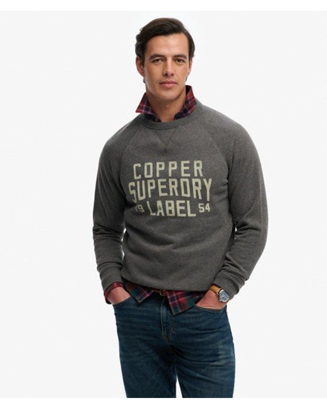 Superdry Gray & Co The Merchant Store - Vintage Print Sweatshirt for men