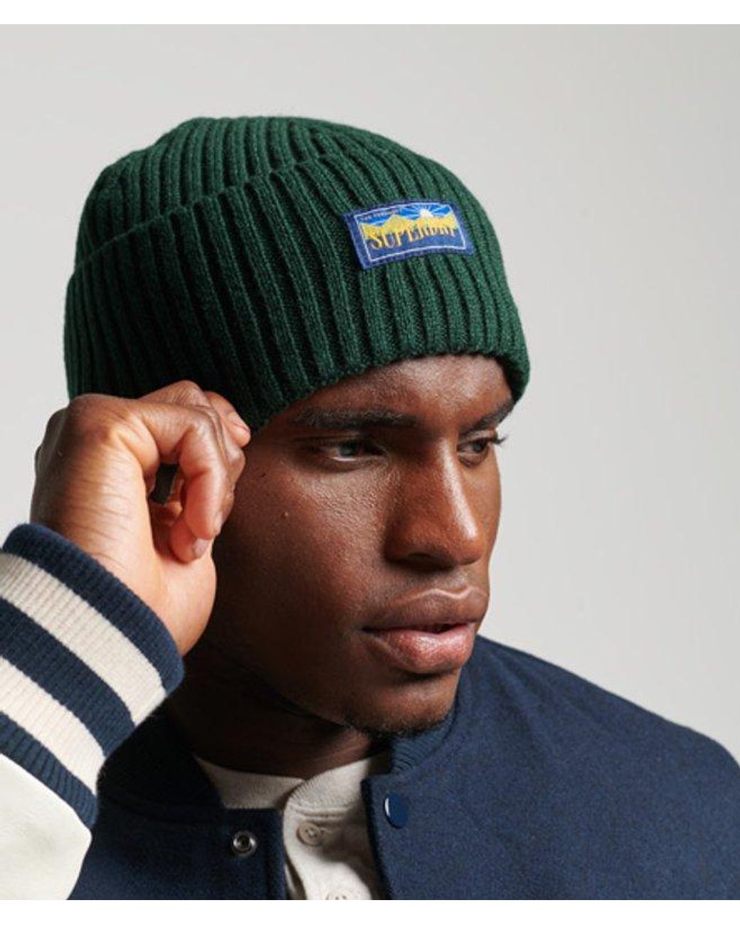 Superdry Green & Co Wool Blend Radar Beanie