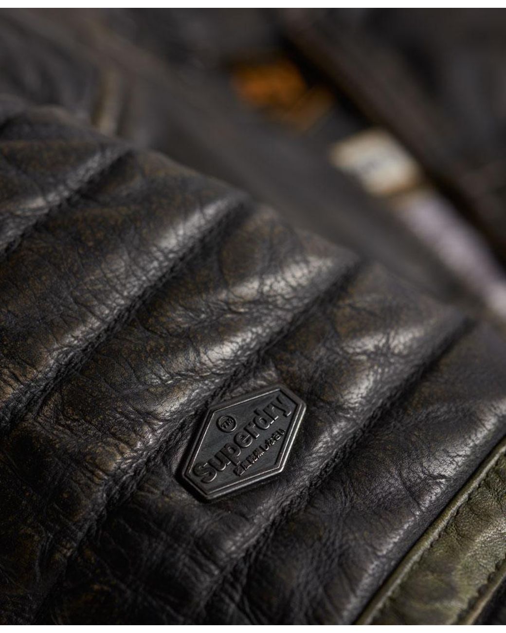 Superdry Endurance Speed Leather Jacket in Black for Men | Lyst