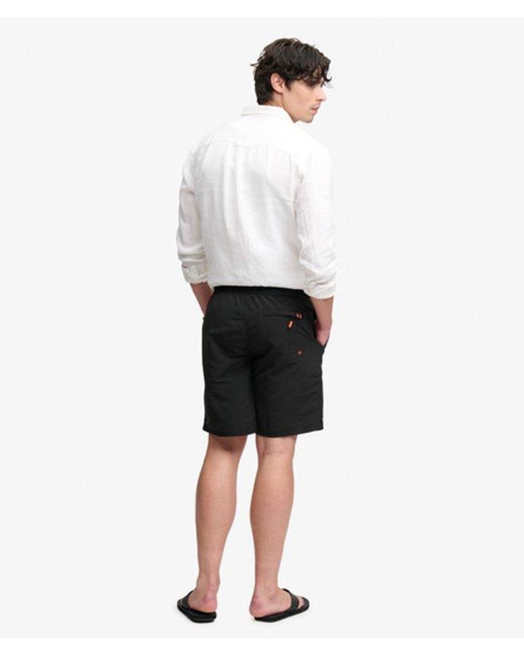 Superdry Black & Co Classic 19- Inch Logo Board Shorts for men