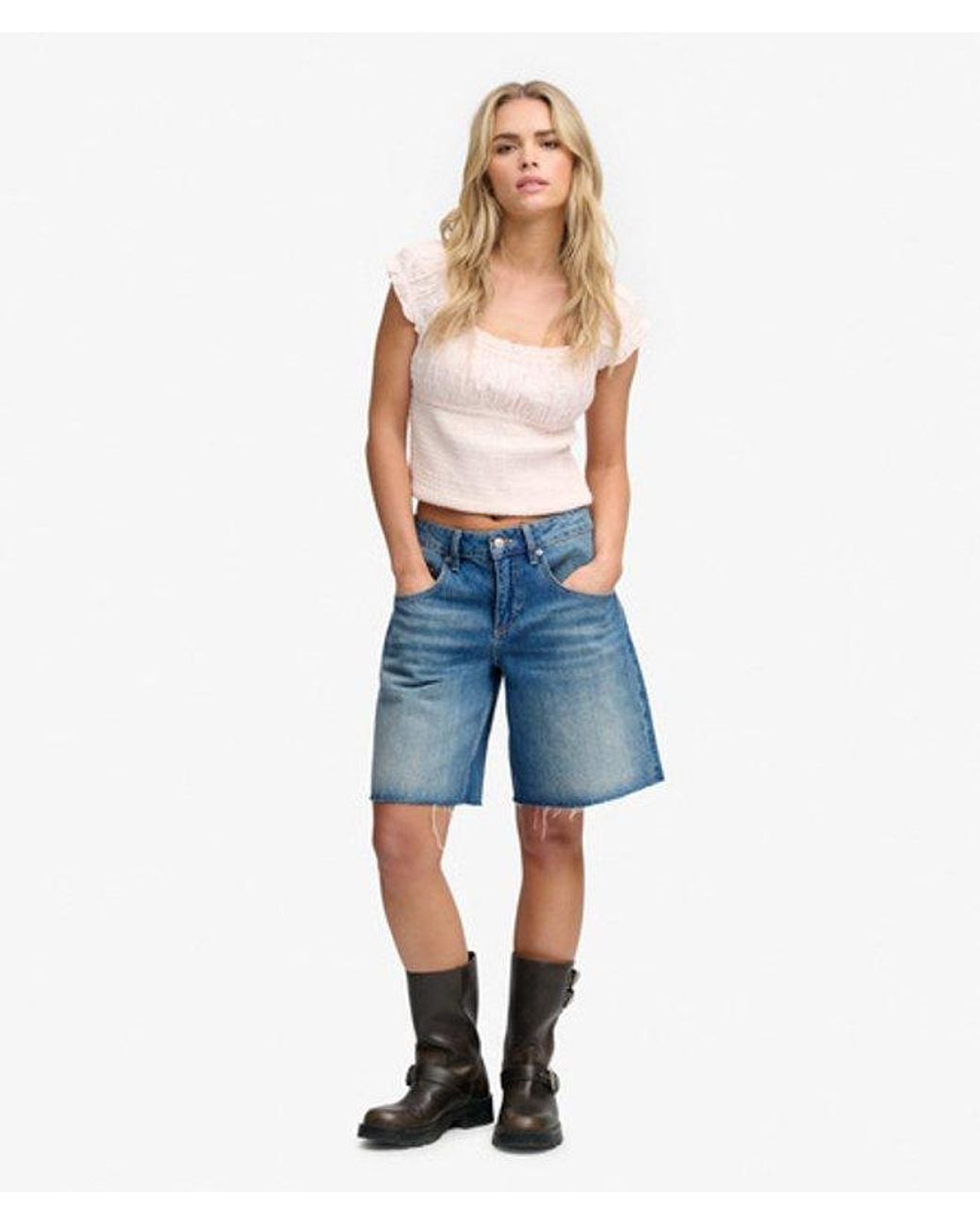 Superdry Blue & Co Mid Rise baggy Jorts