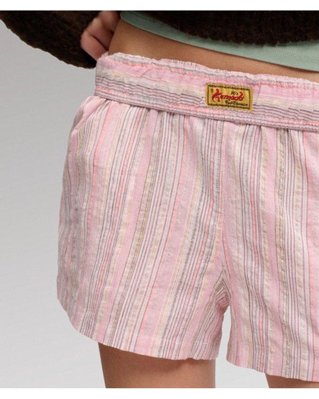 Superdry Pink & Co Komodo Noosa Stripe Shorts
