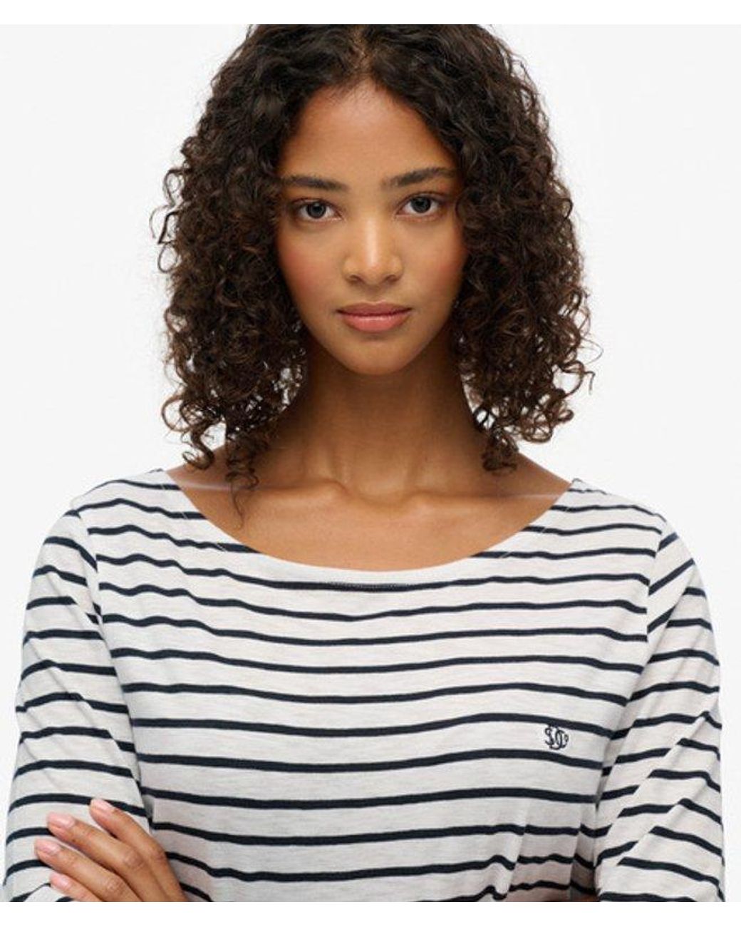 Superdry White & Co Studios Slub Long Sleeve Top