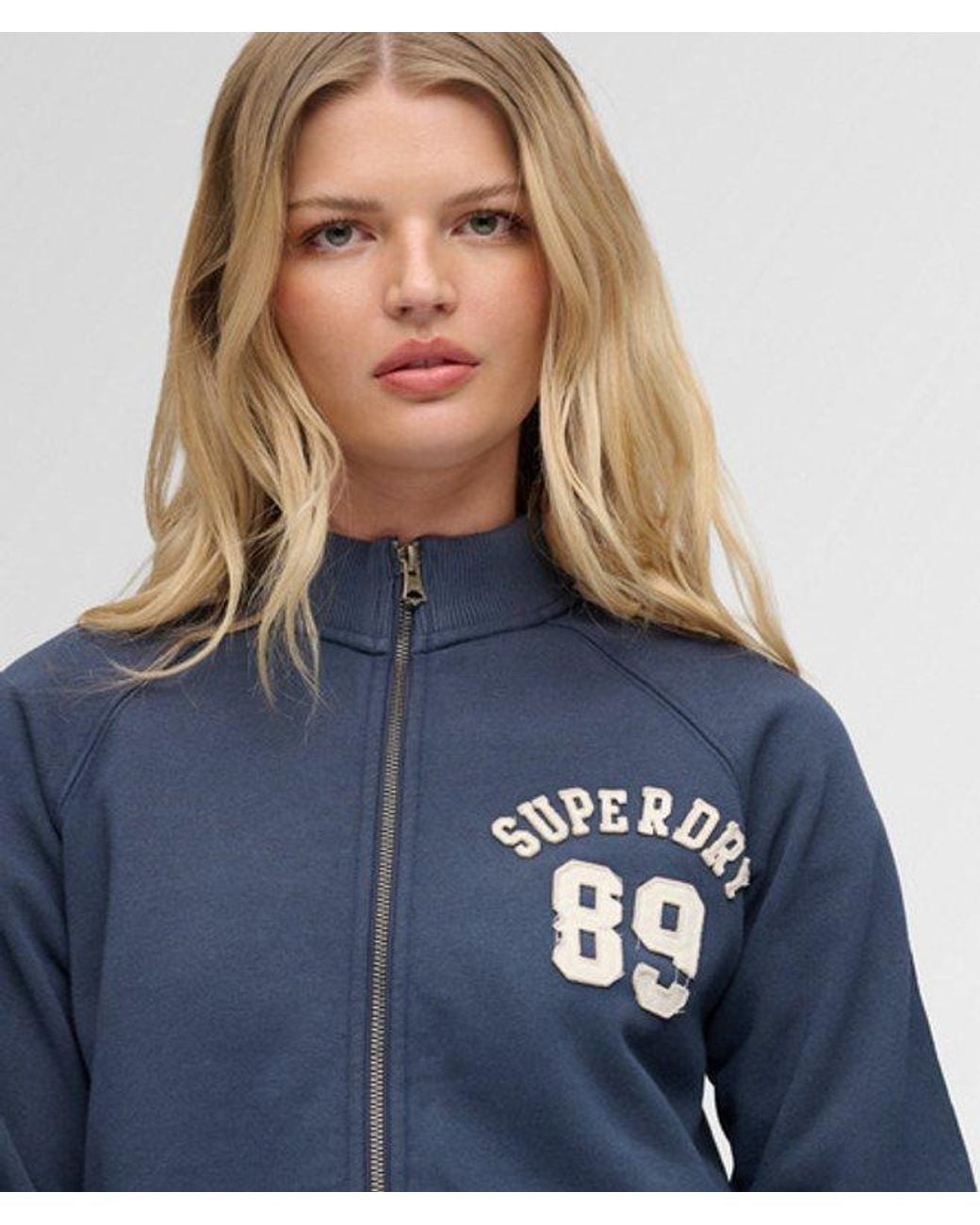 Superdry Blue & Co Athletic Applique Track Top