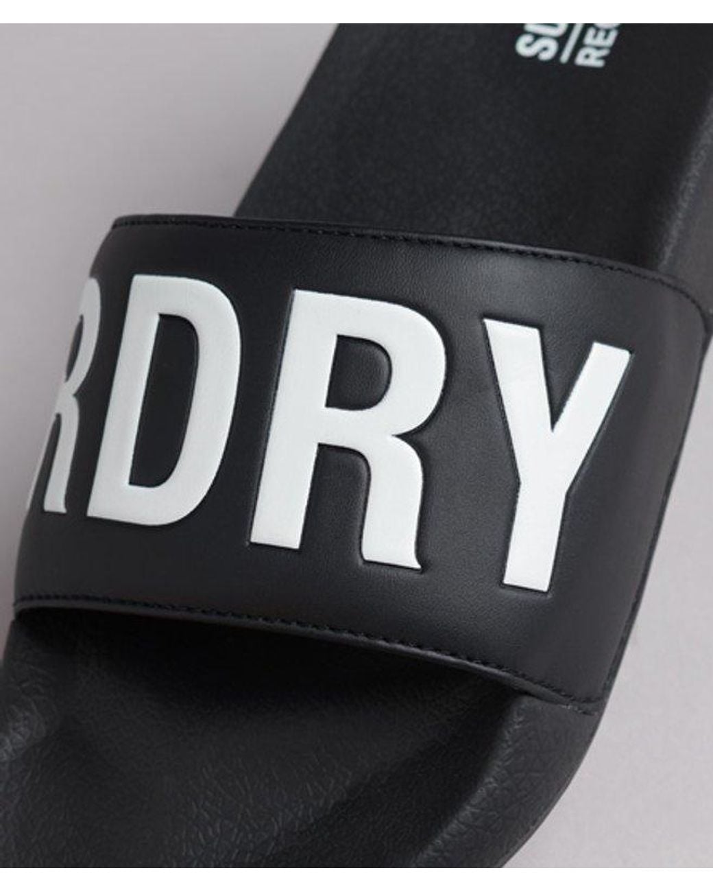 Superdry Black Code Core Pool Sliders