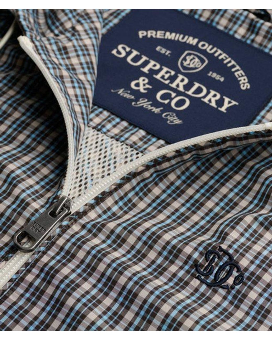Superdry Gray & Co Checked Raglan Windbreaker Jacket