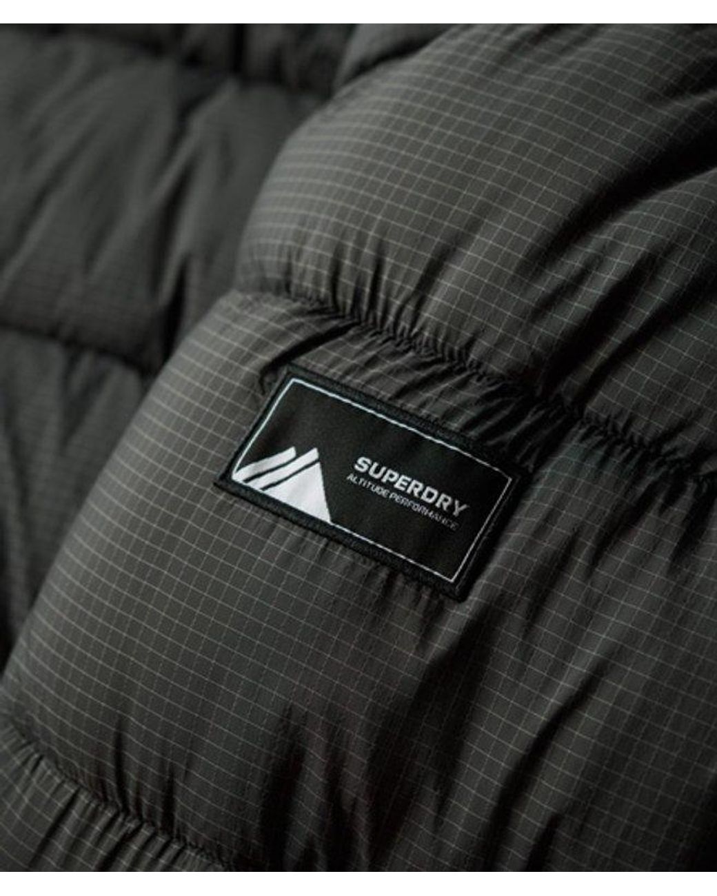 Superdry Black & Co Ripstop Long Puffer Coat for men