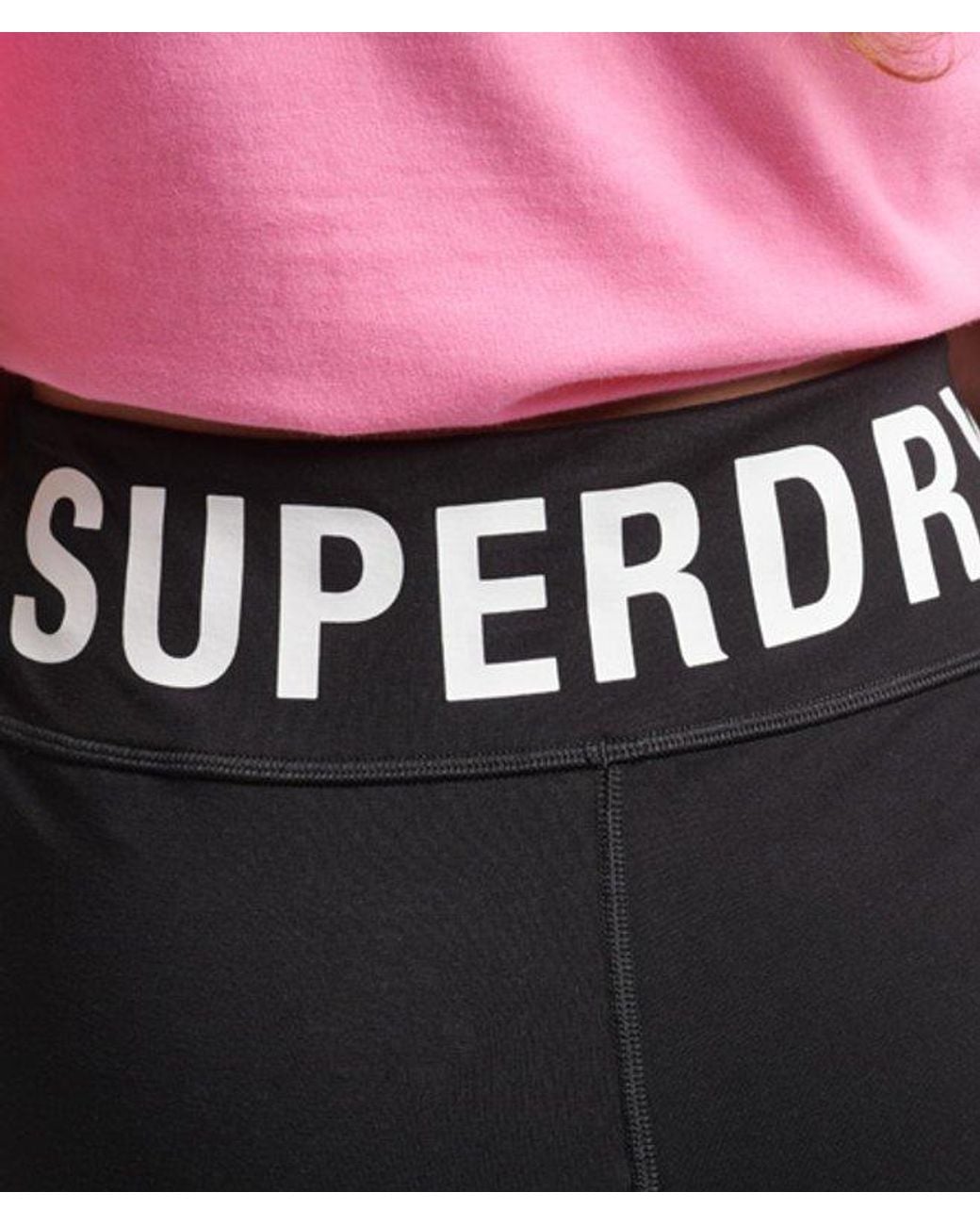 Superdry Elastic Logo Cycle Shorts Black