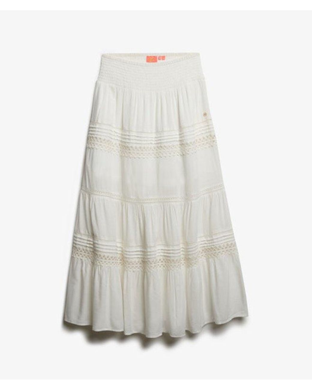 Superdry White & Co Ibiza Lace Mix Maxi Skirt