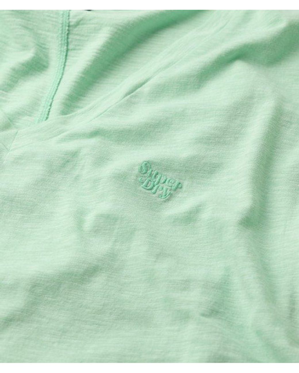 Superdry Blue & Co Slub Embroidered V-neck T-shirt