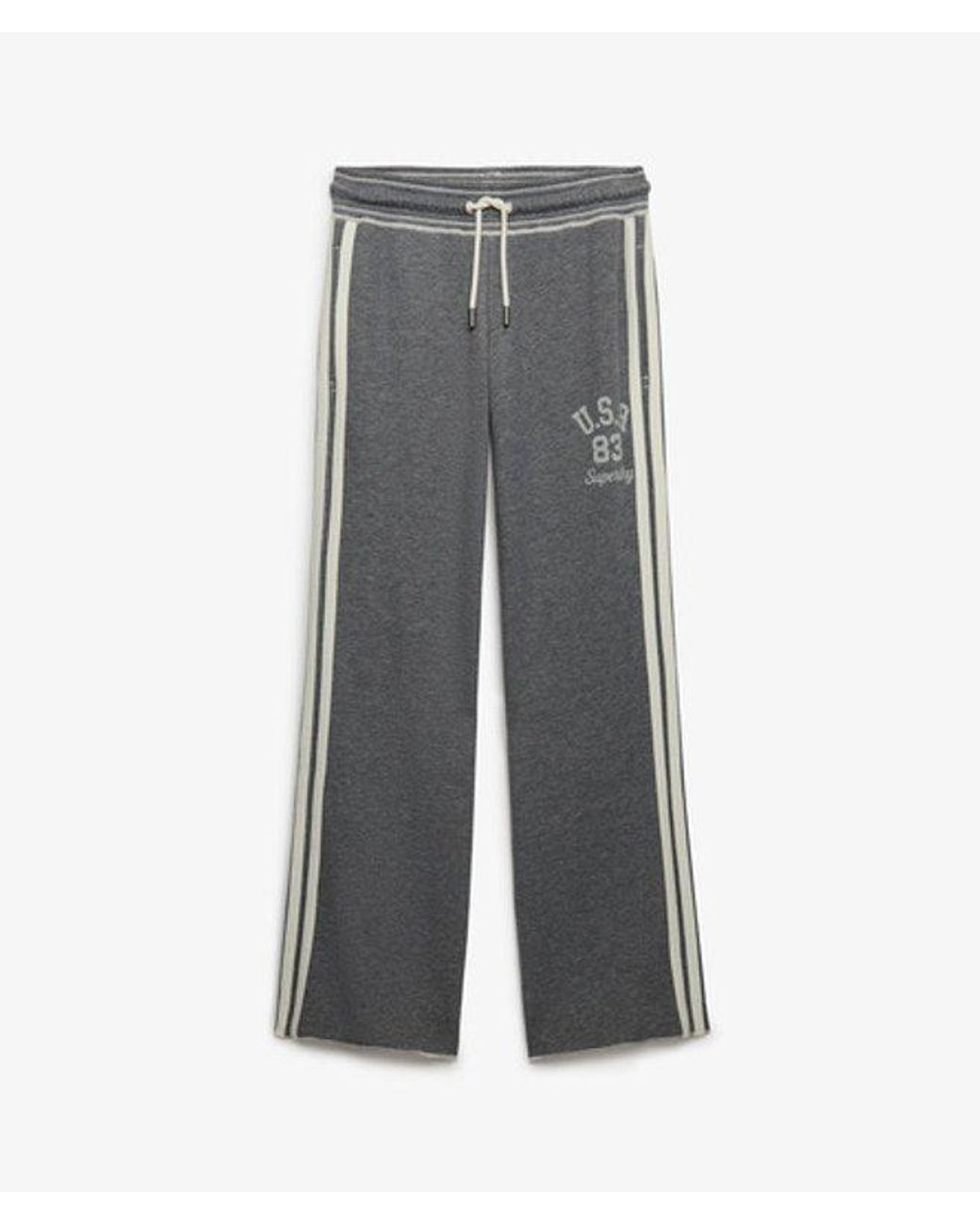 Superdry Red & Co Athletic Essentials Stripe Flare joggers