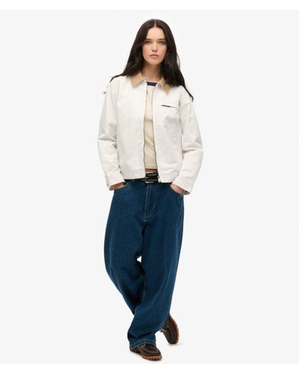 Superdry White & Co Cord Collar Barn Jacket