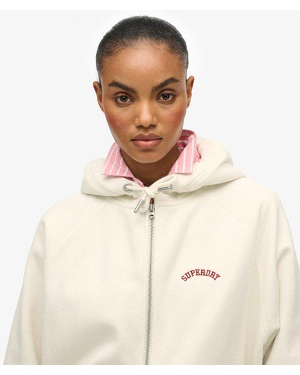 Superdry Natural & Co Essential Logo Raglan Zip Hoodie