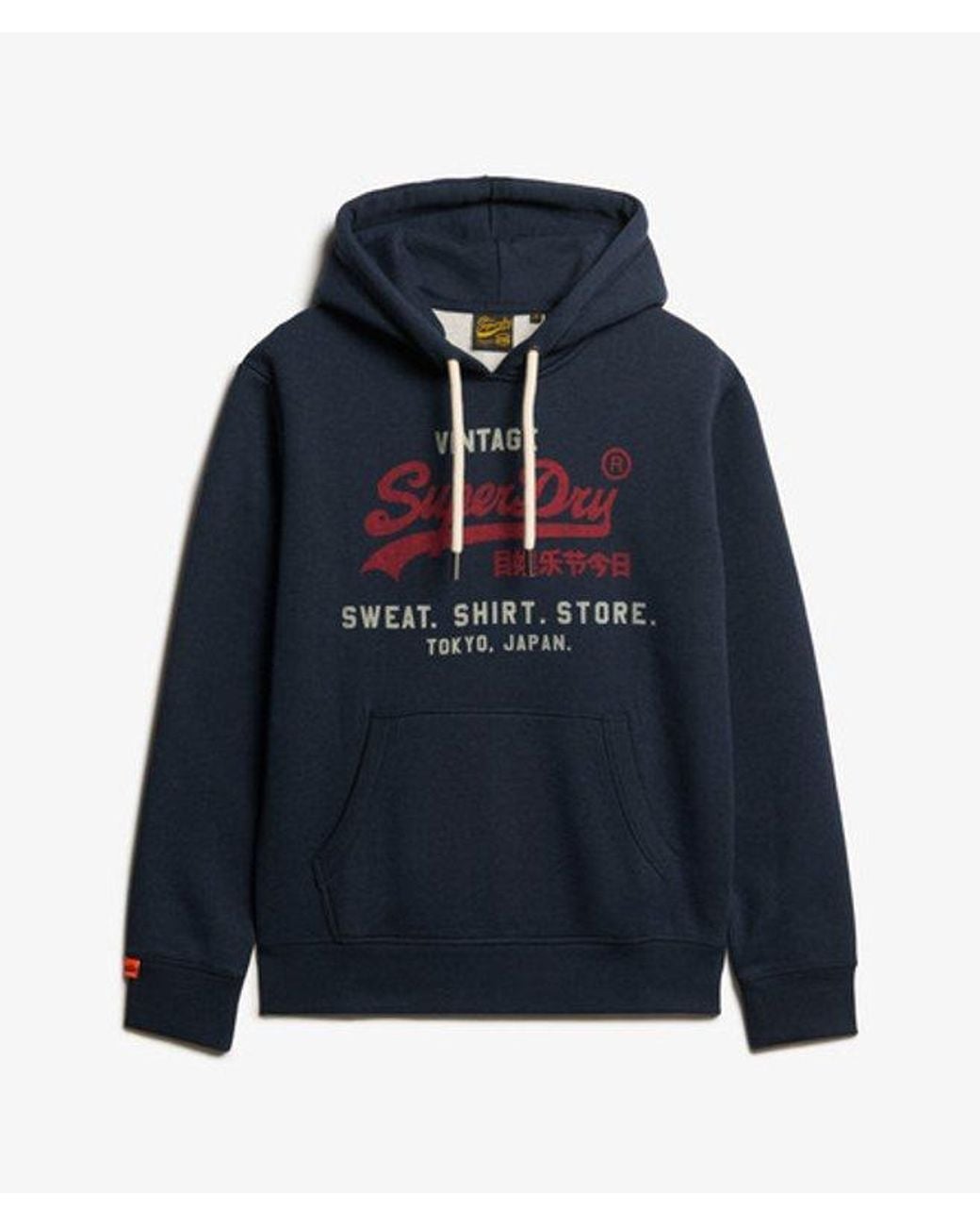 Superdry Heritage Hoodie Met Vintage Logo En Relaxte Pasvorm in het Blue voor heren