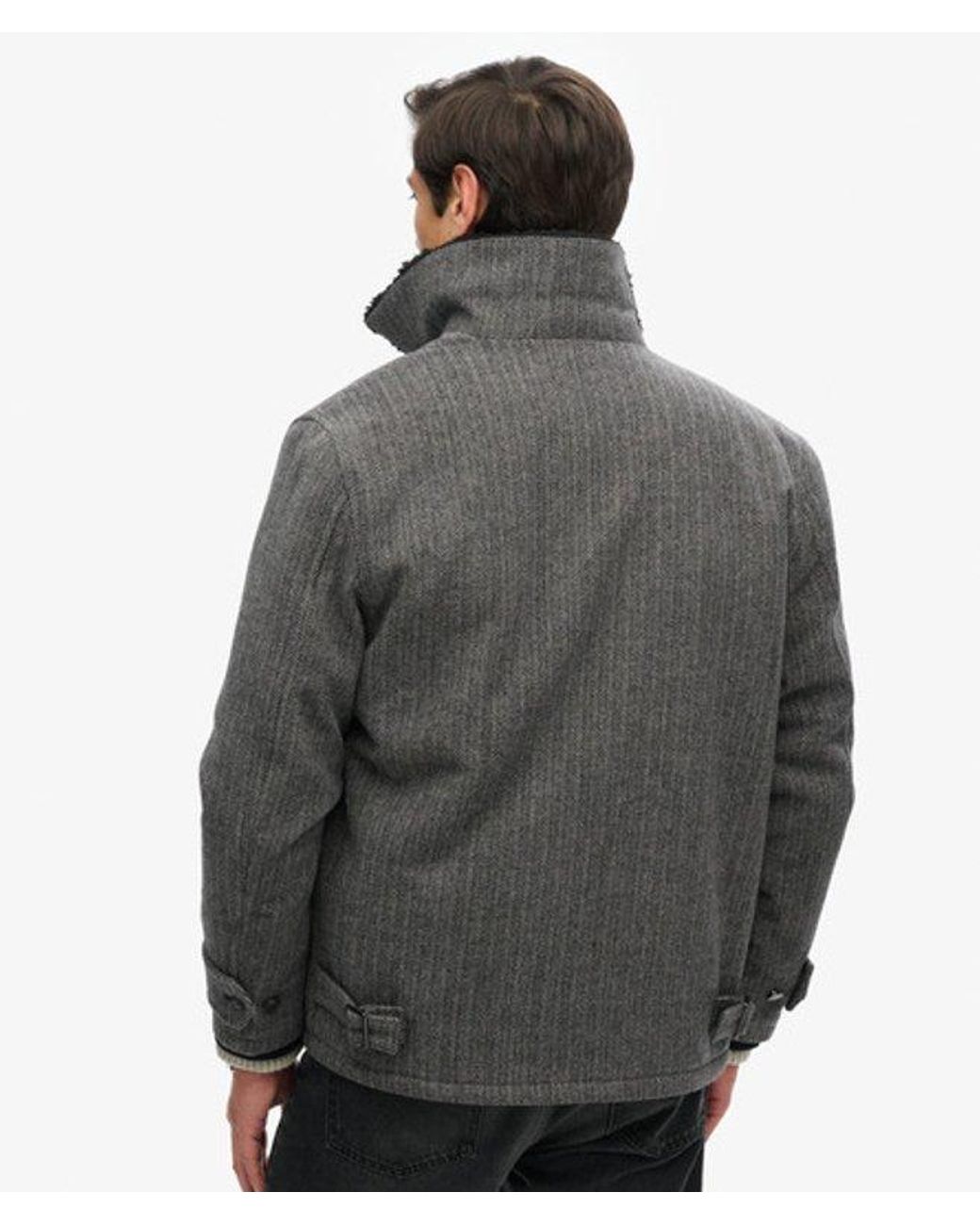 Superdry The Merchant Store-wollen Chore Jas in het Gray voor heren