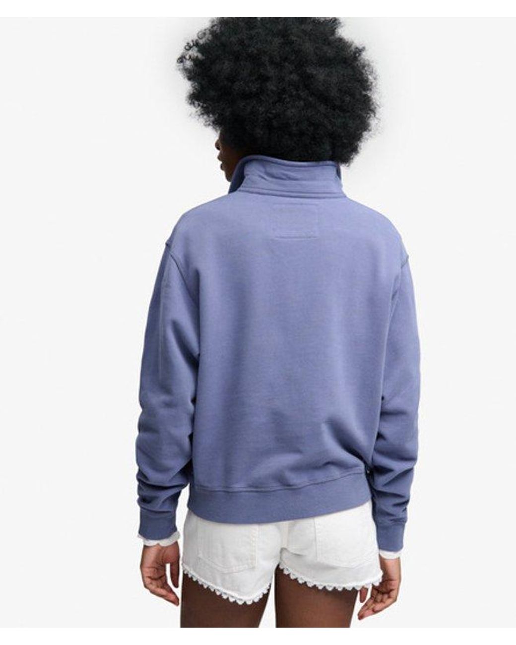 Superdry Blue & Co Athletic Essentials Collared Half Zip Sweatshirt
