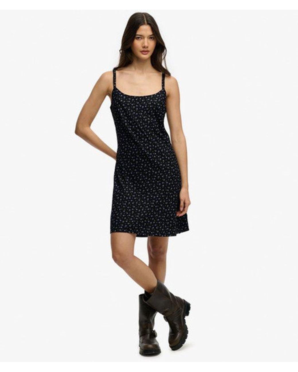 Superdry Black & Co Printed Cami Mini Dress