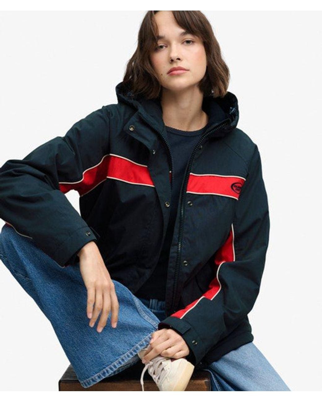 Superdry Blue & Co Vintage Hooded Wind Jacket