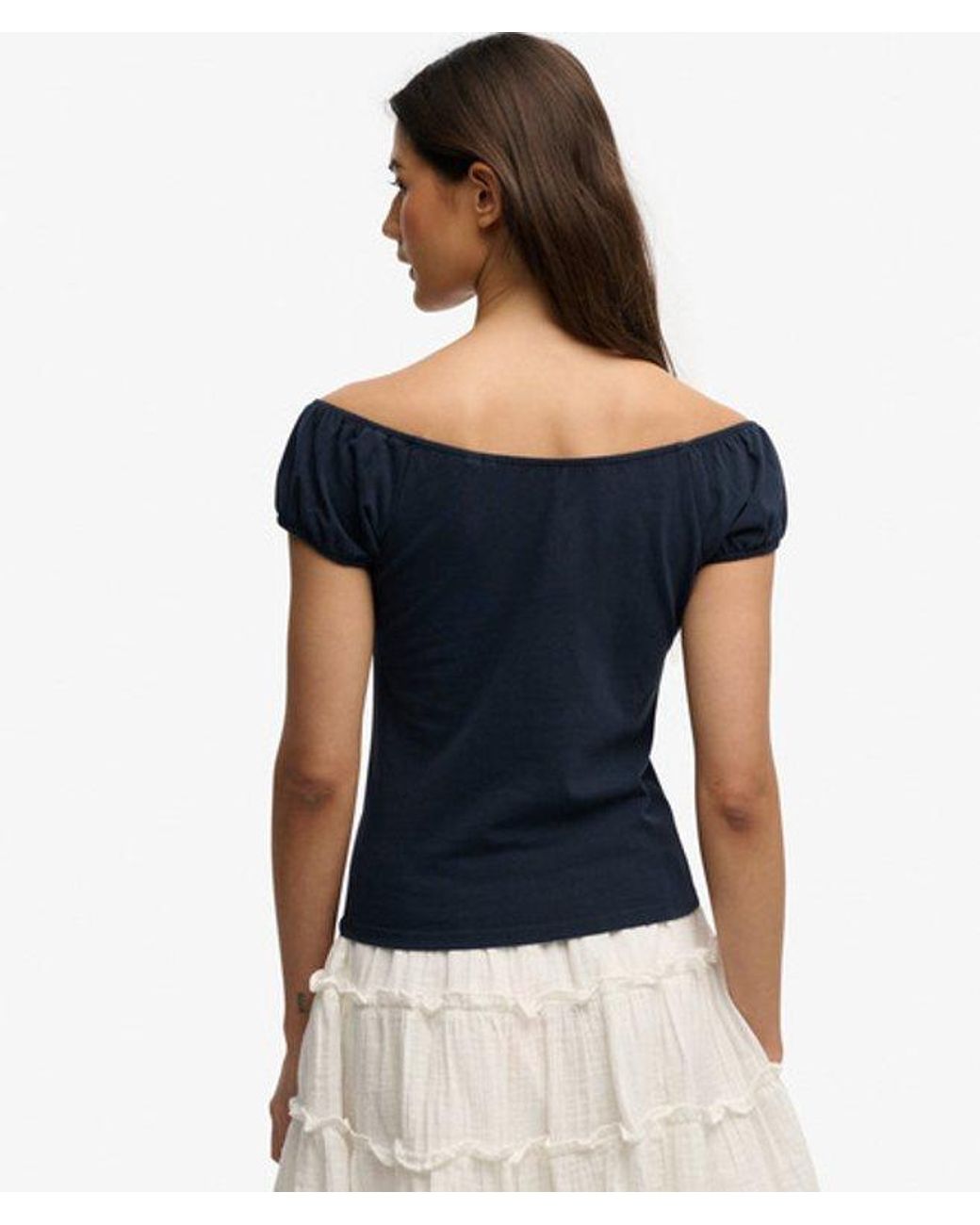Superdry Blue & Co Athletic Essentials Ruched Top