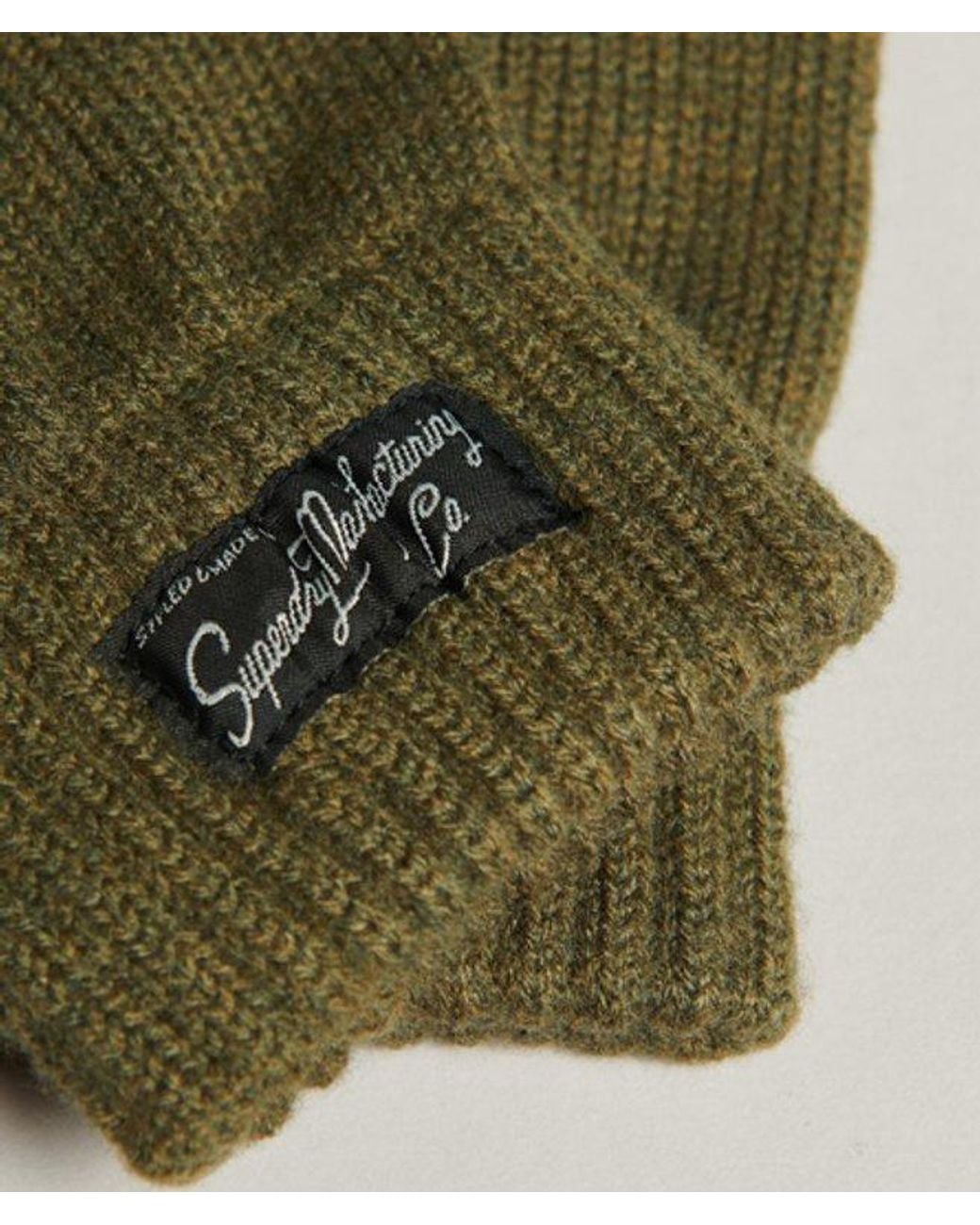 Superdry Green & Co Logo Patch Essential Gloves