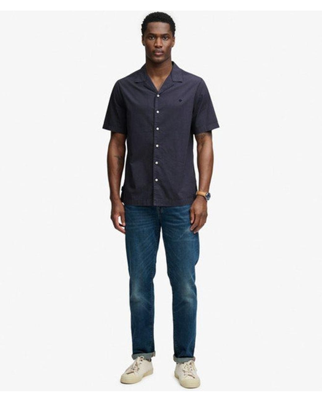 Superdry Blue & Co Cabana Short Sleeve Shirt for men