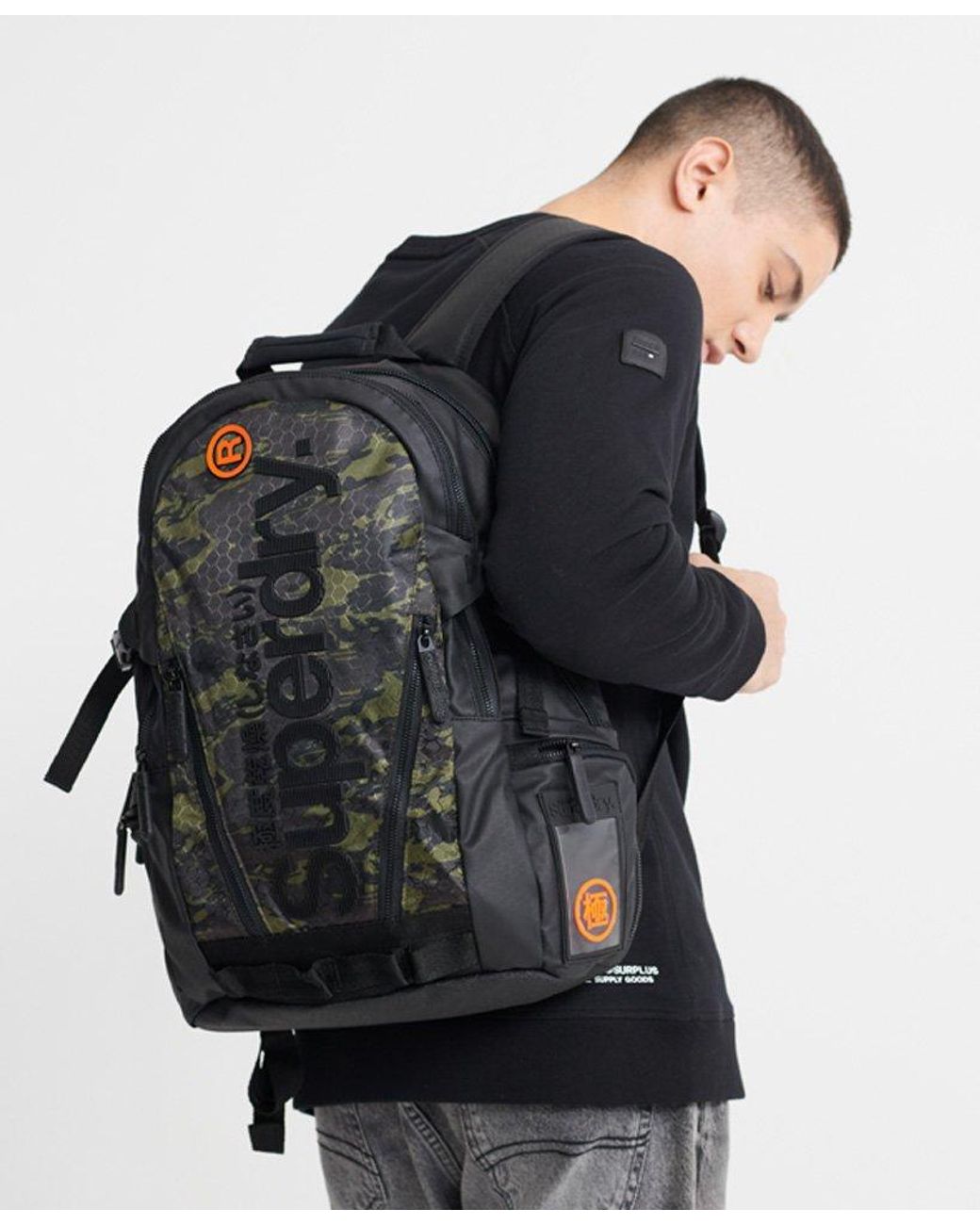 superdry green backpack