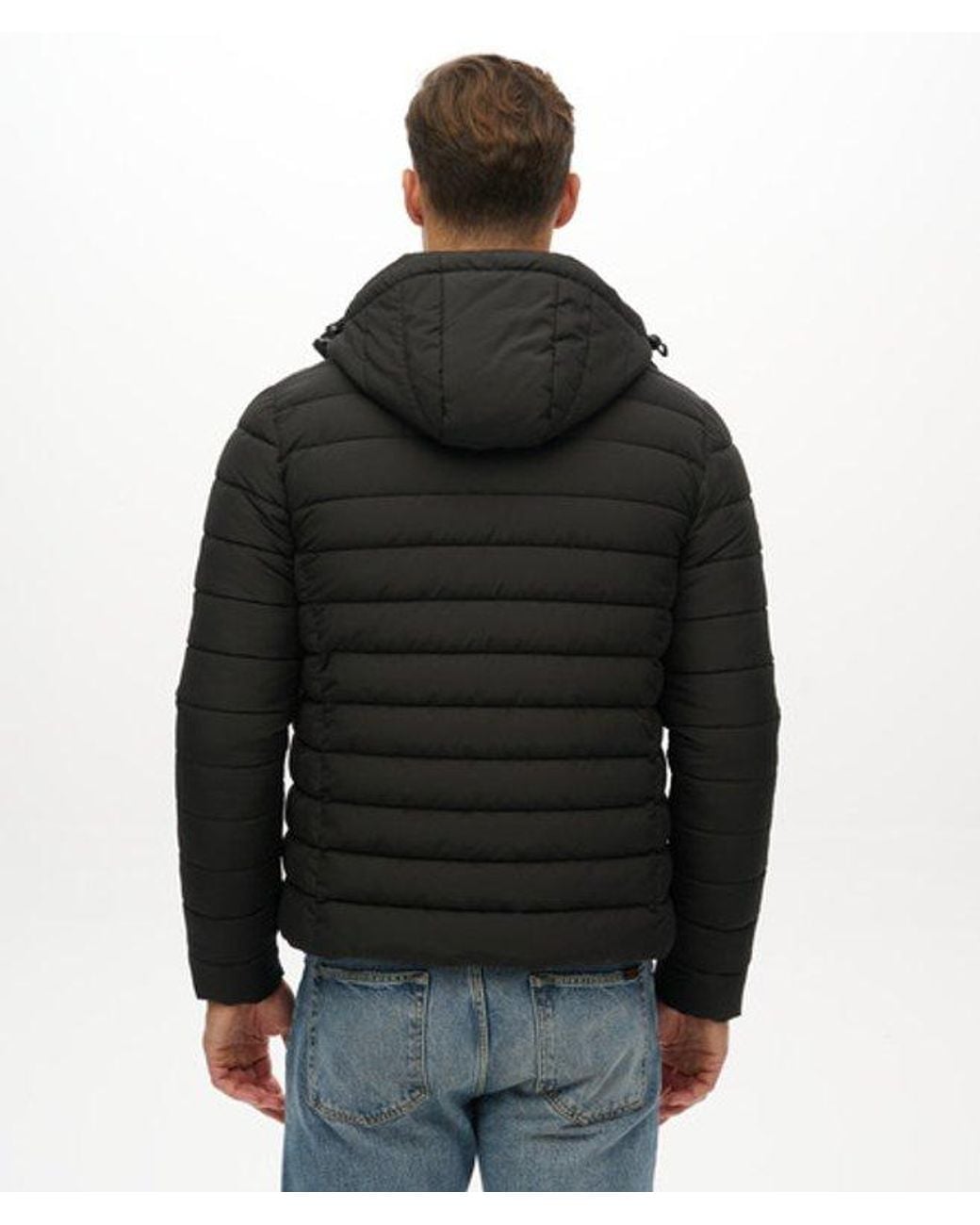 Superdry Black Hooded Fuji Jacket for men