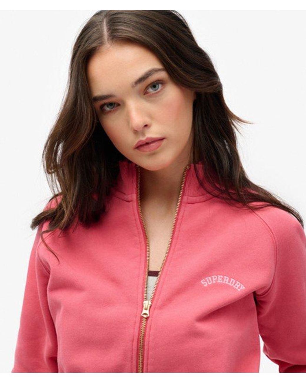Superdry Essential Logo Trainingsjack in het Red