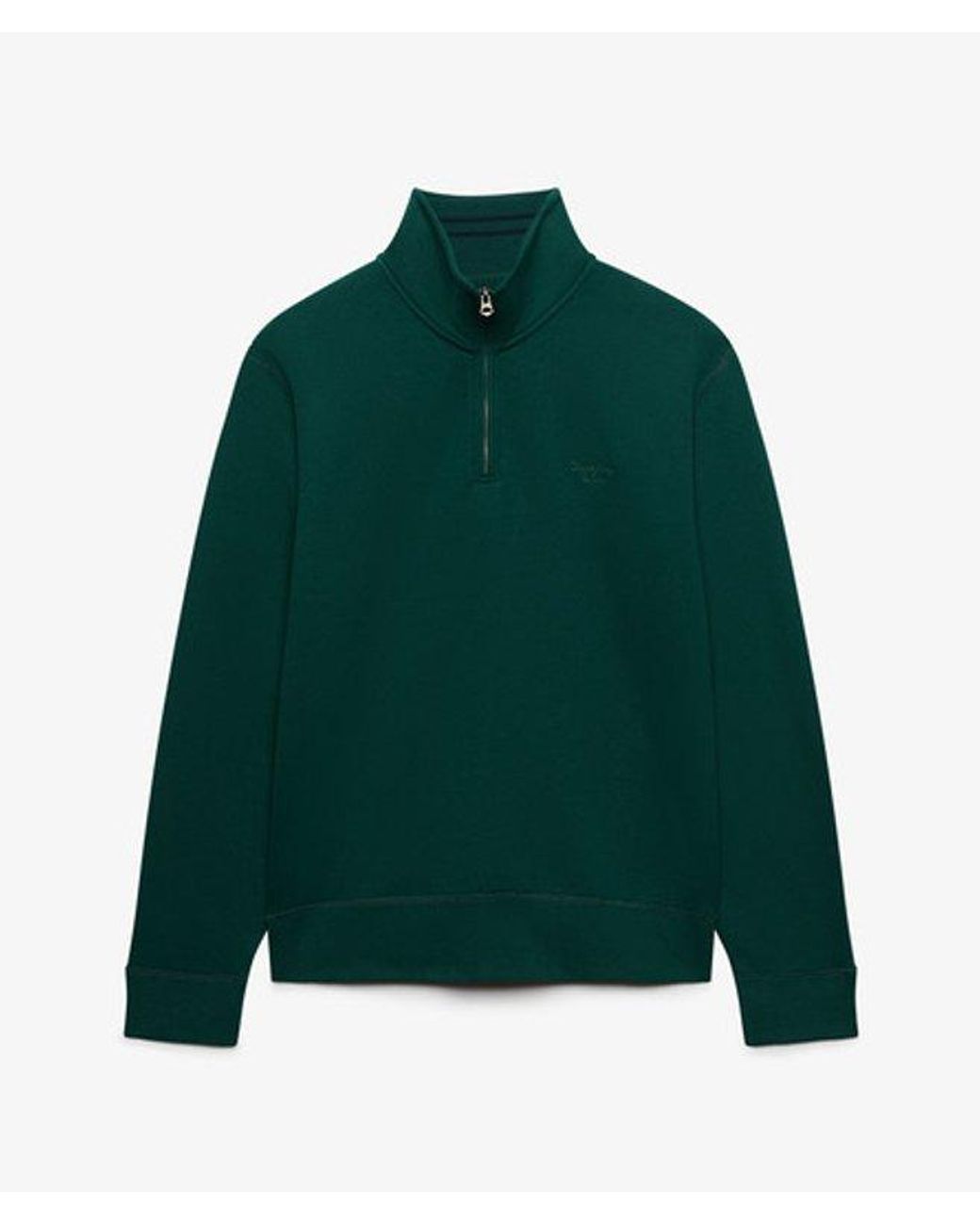 Superdry Green & Co Essential Serif Logo Half Zip Sweatshirt for men